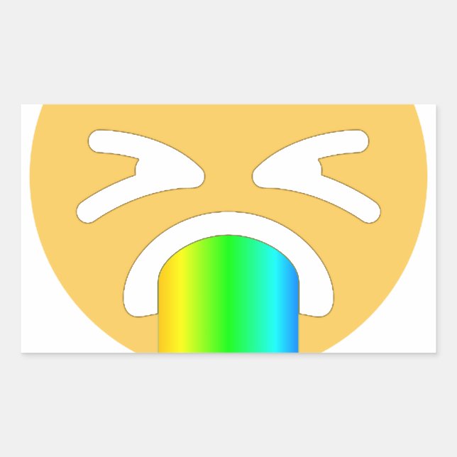 rainbow puke emoji sticker (Front)