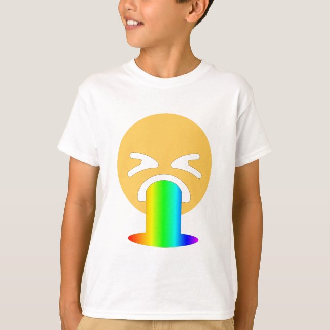 rainbow puke emoji T-Shirt (Front)