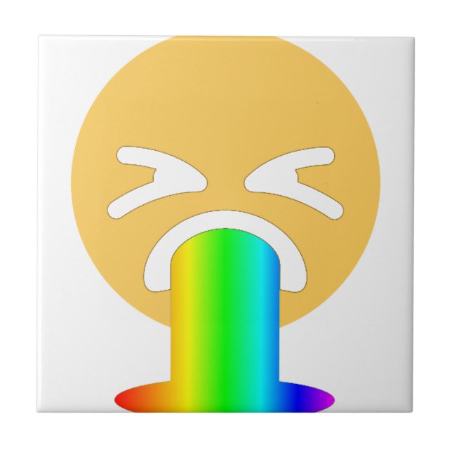 rainbow puke emoji tile (Front)