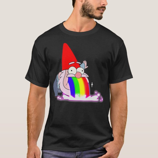 Rainbow Puking Gnome Gravity Inspired Big Dipper F T-Shirt (Front)