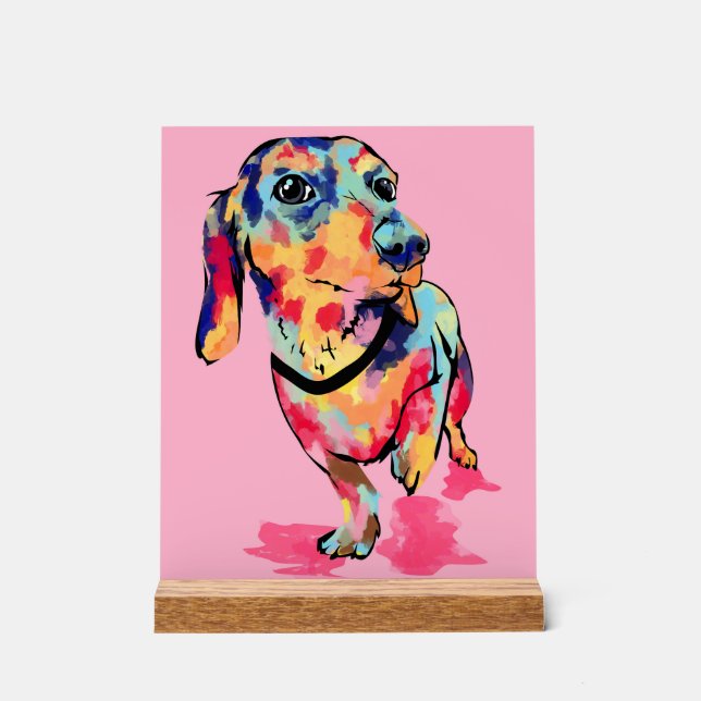 Rainbow Pup Acrylic Sign (Front)