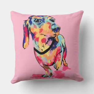 Rainbow Pup Throw Pillow