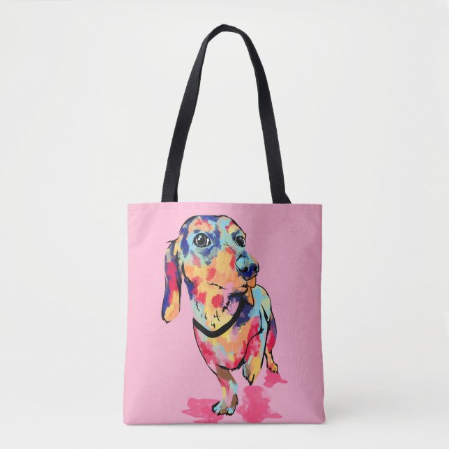 Rainbow Pup Tote Bag (Front)
