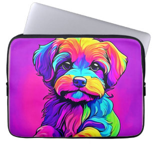 Rainbow Puppy Artwork Laptop Sleeve