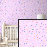 Rainbow Purple Green Yellow Sprinkles, Pale Pink