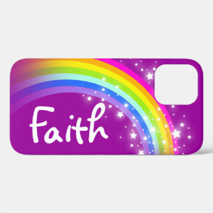 Rainbow purple personalized name iphone case
