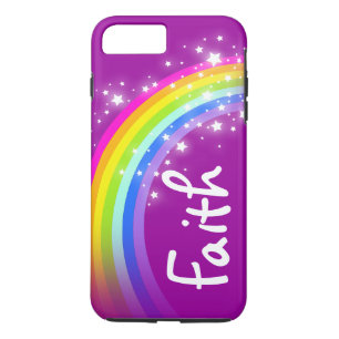 Rainbow purple personalized name iphone case