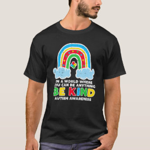 Rainbow Puzzle World Be Kind Autism Awareness Men T-Shirt