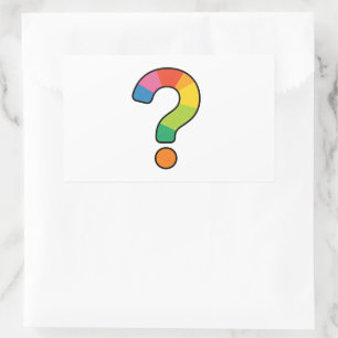Rainbow Question Mark Sticker Cute Fun Decal