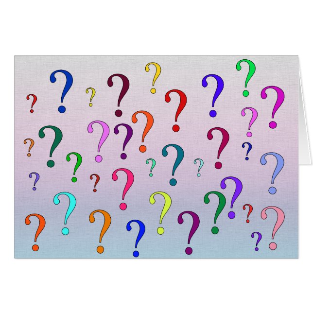 Rainbow Question Marks (Front Horizontal)