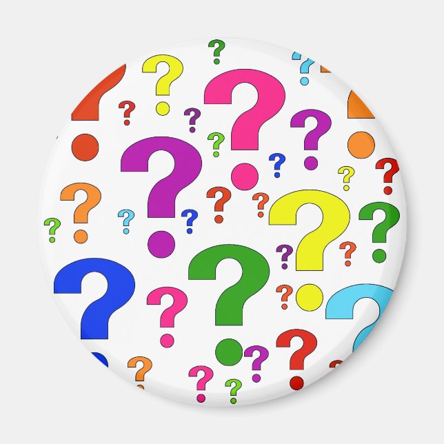 Rainbow Question Marks Magnet (Front)