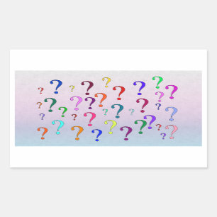 Rainbow Question Marks Sticker