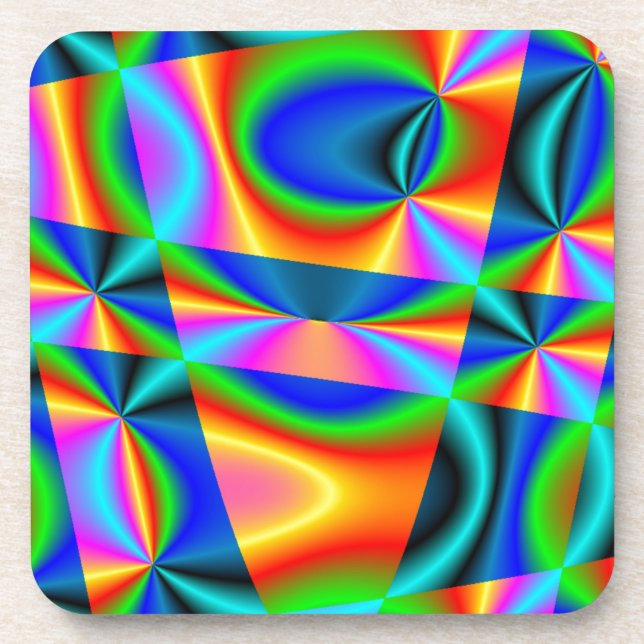 Rainbow quilt coaster (Front)