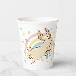 Rainbow Rabbit Paper Cups