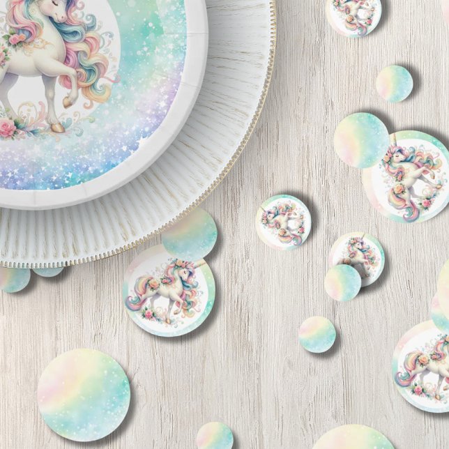 Rainbow Radiant Pastel Unicorn Party Confetti (Rainbow Radiant Pastel Unicorn Party Confetti)
