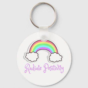 Rainbow Radiate positivity, Positive mindset Keychain