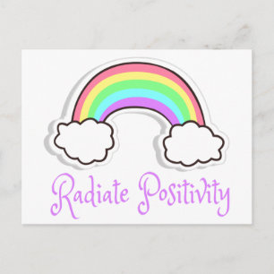 Rainbow Radiate positivity, Positive mindset Postcard
