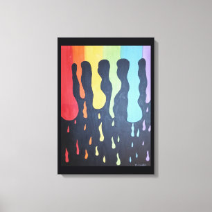 Rainbow Rain Canvas Print