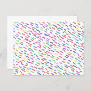 Rainbow Rain Drop  Postcard