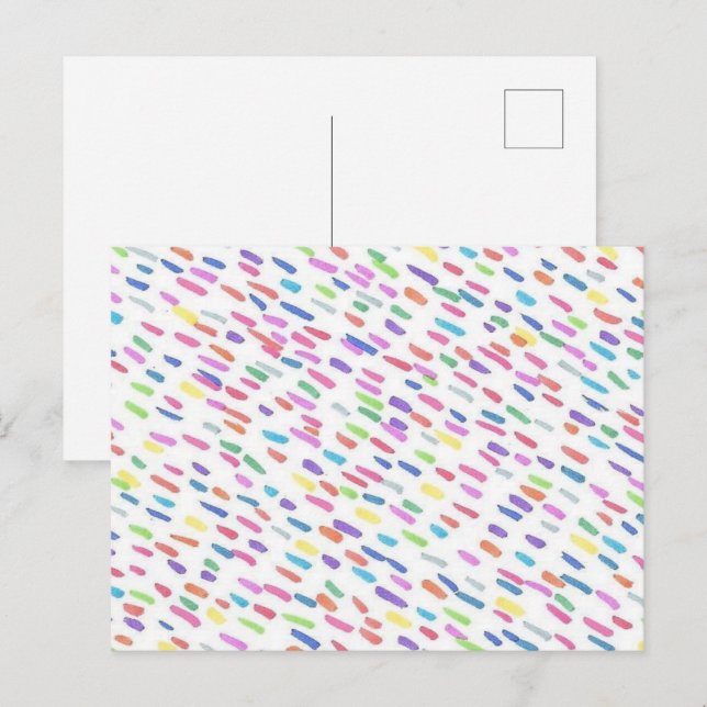 Rainbow Rain Drop  Postcard (Front/Back)