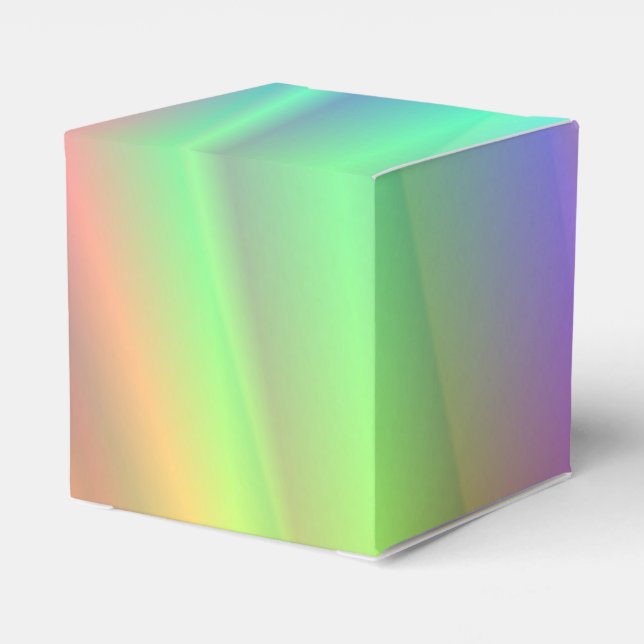 Rainbow Rain Favor Box (Back Side)