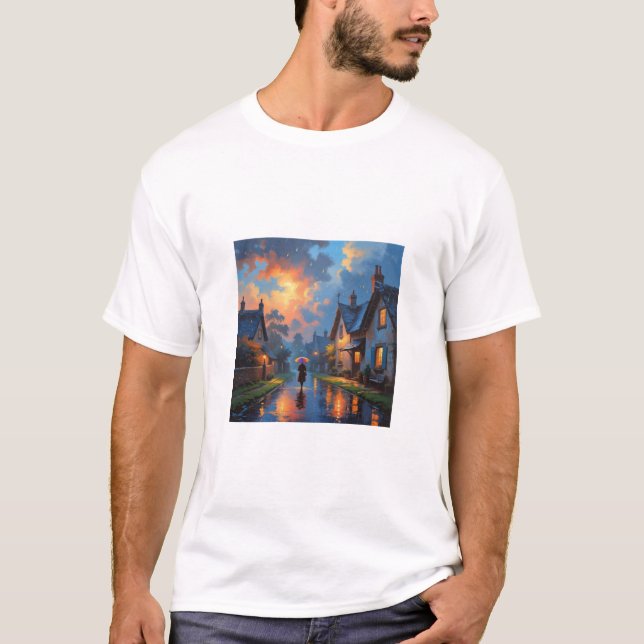 Rainbow rain painting  T-Shirt (Front)