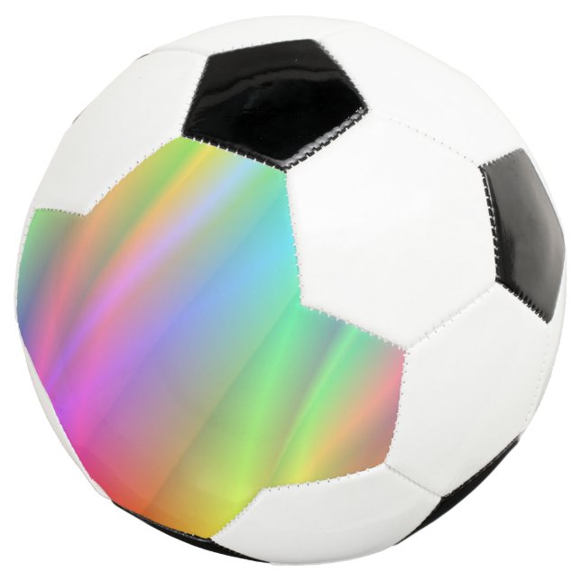 Rainbow Rain Soccer Ball (Three Quarter)