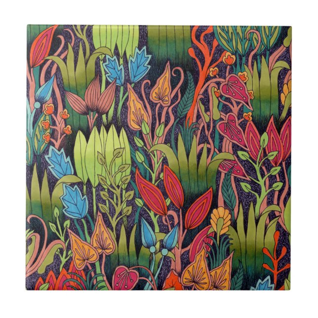Rainbow Rainforest Tile (Front)