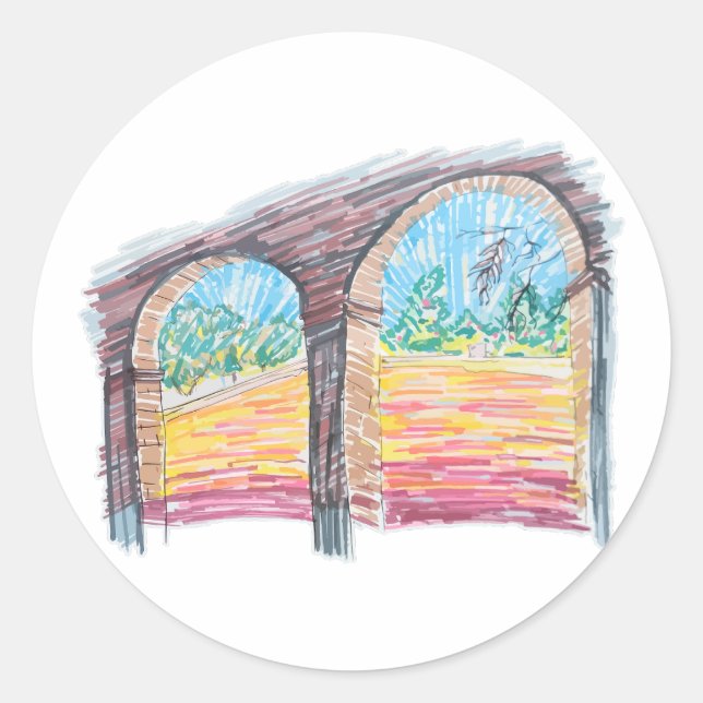 Rainbow Ranch Classic Round Sticker (Front)