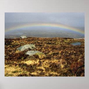 Rainbow Rannoch Moor Postcard Poster