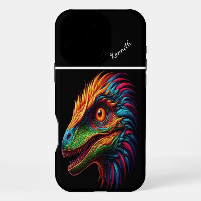 Rainbow Raptor's Gaze iPhone Case (Back)