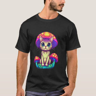 Rainbow Rave Cat Trippy Psychedelic Festival T-Shirt