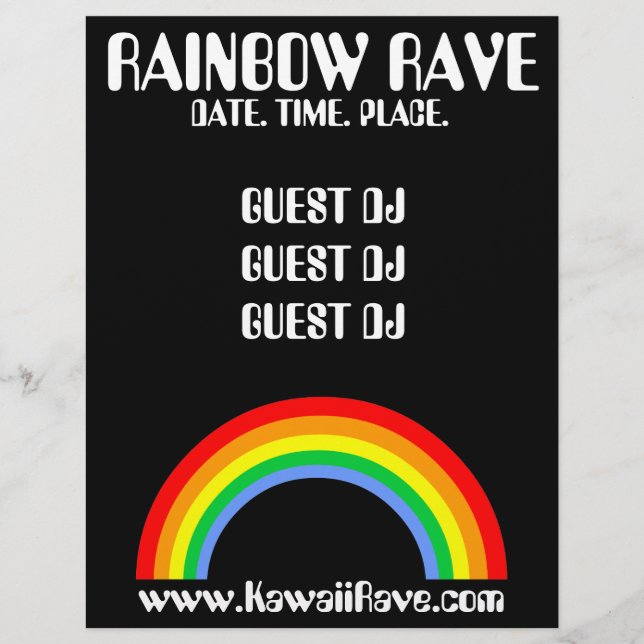 Rainbow Rave Custom Flyer (Front)