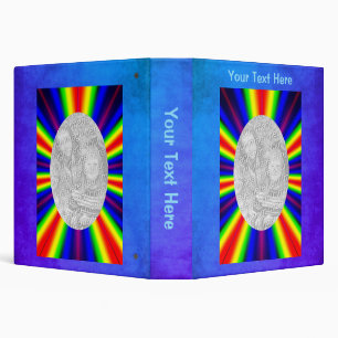 Rainbow Rays Frame Your Photo Personalized  Binder