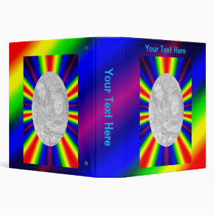 Rainbow Rays Frame Your Photo Personalized Binder