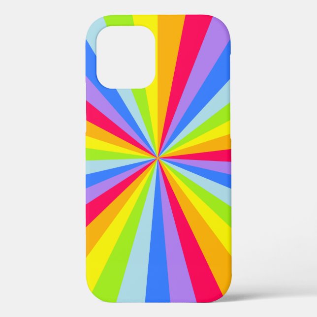 Rainbow rays pattern multi-coloured  Case-Mate iPhone case (Back)