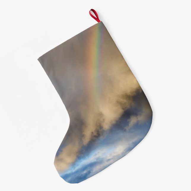 rainbow rebellion large christmas stocking (Back (Hanging))