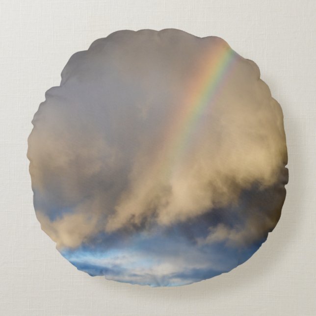 rainbow rebellion round pillow (Front)