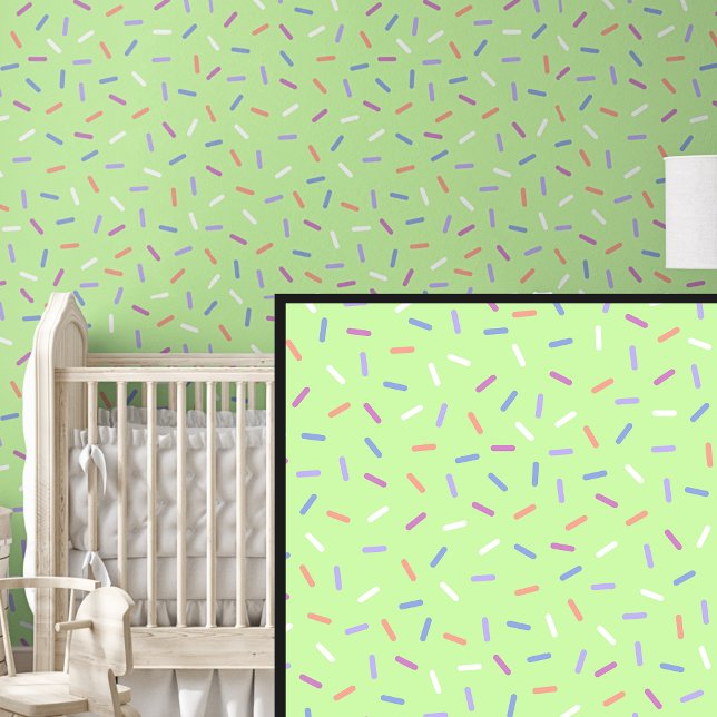 Rainbow Red Blue Purple White Sprinkles, Green Wallpaper (Creator Uploaded)