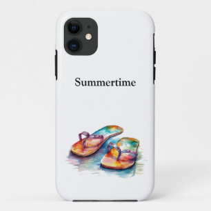 Rainbow Reef Flip Flops, custom iPhone 11 Case