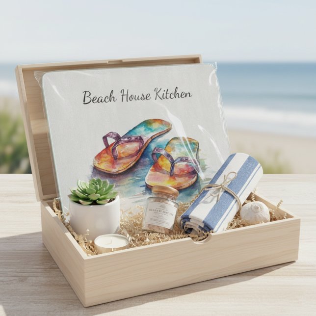 Rainbow Reef Flip Flops, custom Cutting Board (Creator Uploaded)