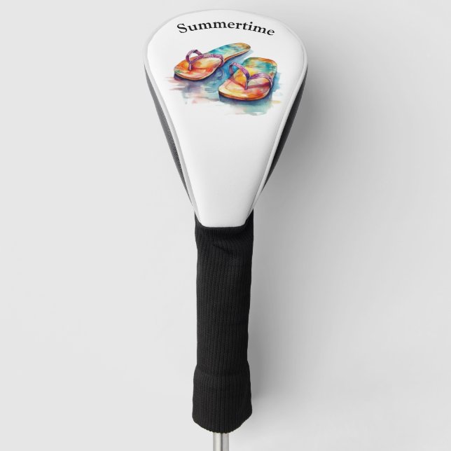 Rainbow Reef Flip Flops, custom Golf Head Cover (Front)