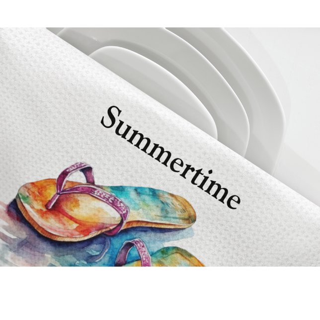 Rainbow Reef Flip Flops, custom Kitchen Towel (Creator Uploaded)