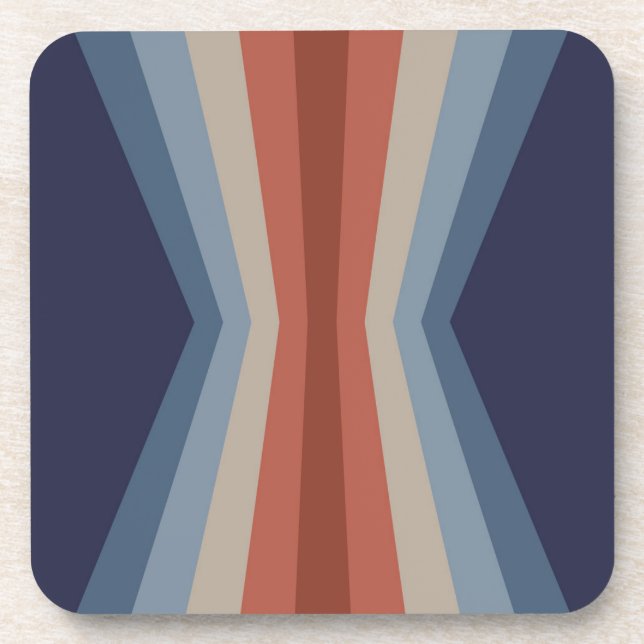 Rainbow reflection in retro style coaster (Front)