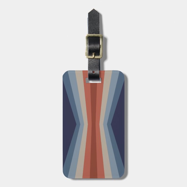 Rainbow reflection in retro style luggage tag (Front Vertical)