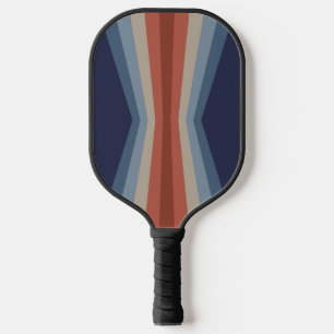 Rainbow reflection in retro style pickleball paddle