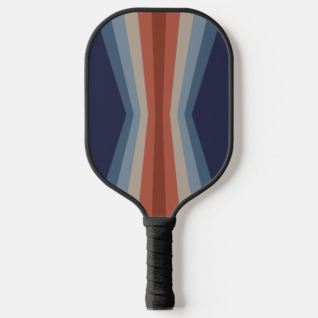 Rainbow reflection in retro style pickleball paddle (Front)