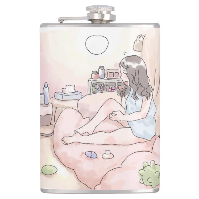 Rainbow Relaxation Hip Flask (Front)