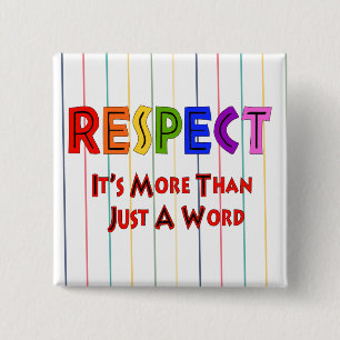 Rainbow Respect 2 Inch Square Button