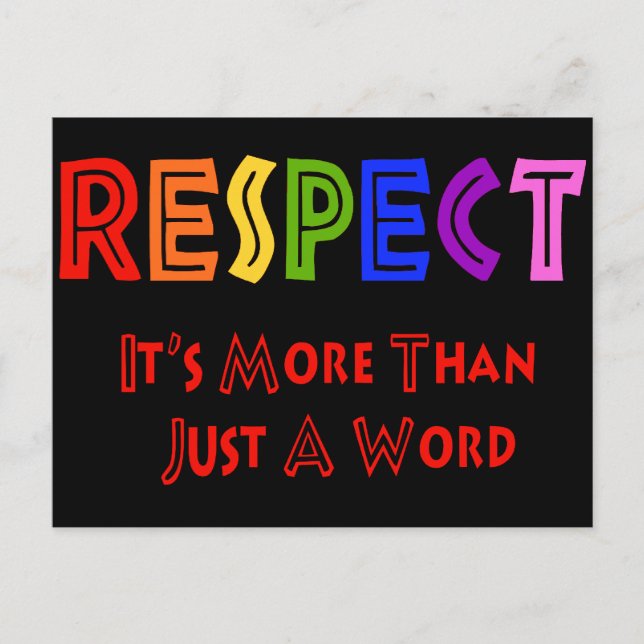 Rainbow Respect Postcard (Front)